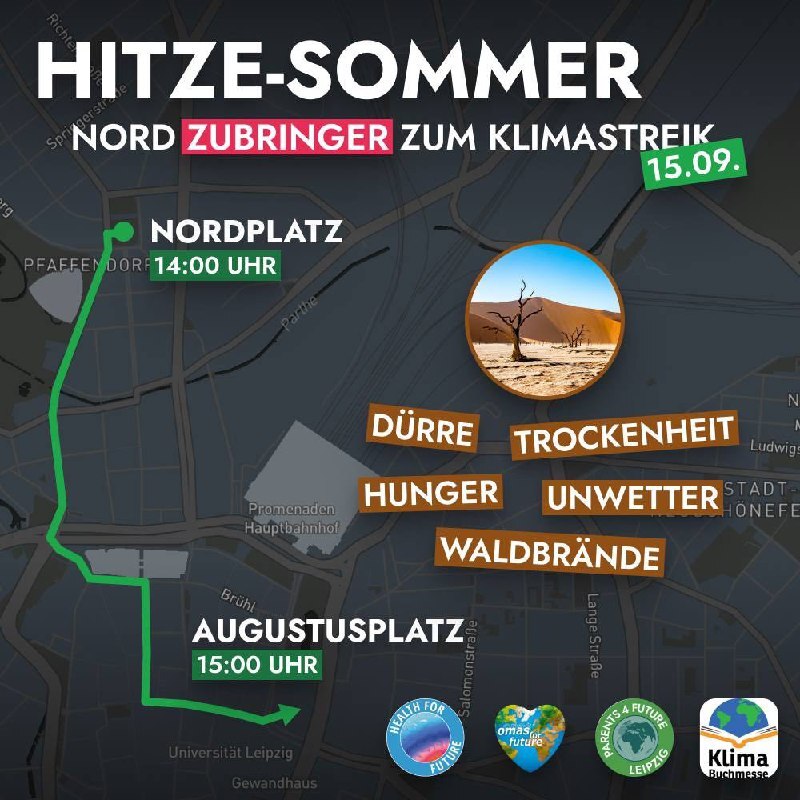 Hitzesommer Nord Zubringer zum Klimastreik